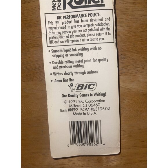 BIC Metal Point Roller Black Ink .4mm Fine Line Smooth Liquid Writing Metal Poin - Picture 7 of 14